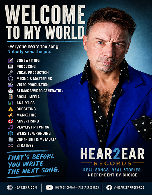 Welcome to My World — Hear2Ear Records promotional graphic