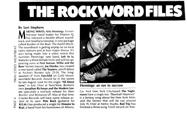 The Rockword Files — Hennings: An Eye to Success